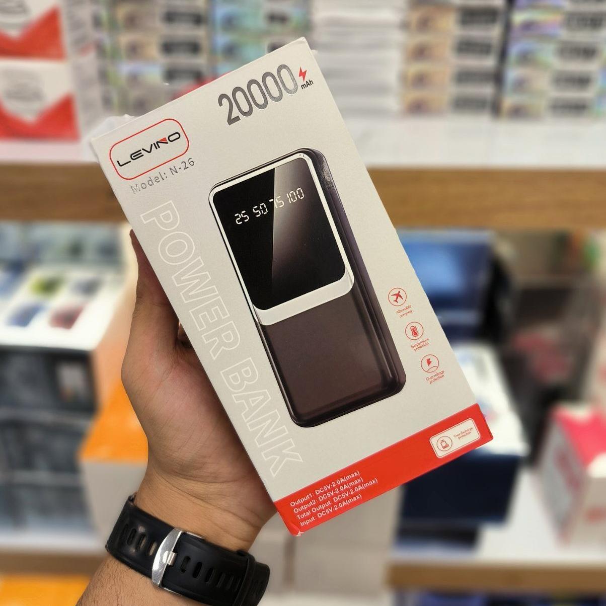 پاور بانک ۲۰۰۰۰ لوینو n26
