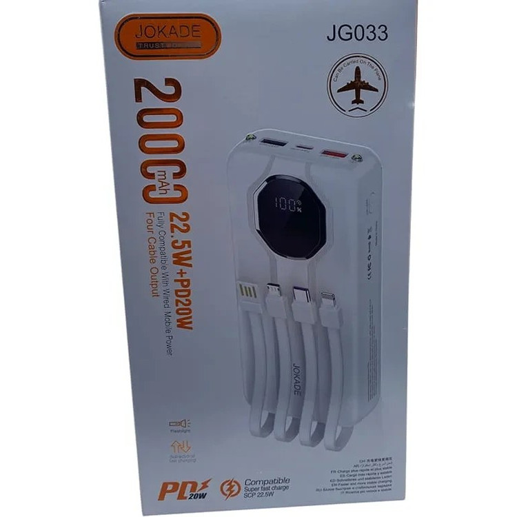 پاوربانک 20 هزار 22.5wجوکید مدل jg033
