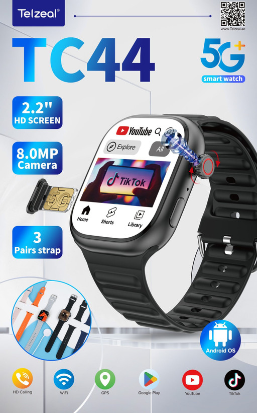ساعت هوشمند تلزال مدل tc44 5g