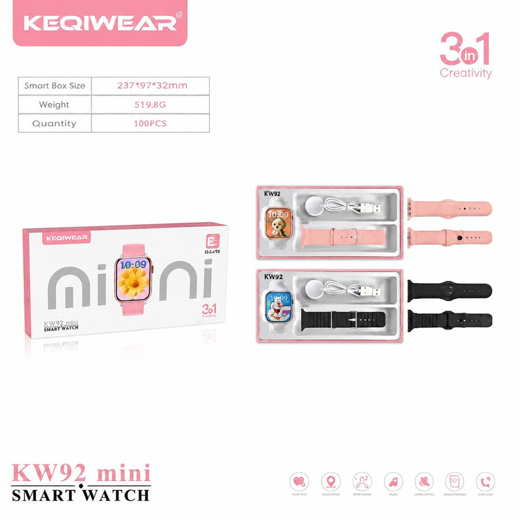 ساعت هوشمند keqiwear مدل Kw 92 mini