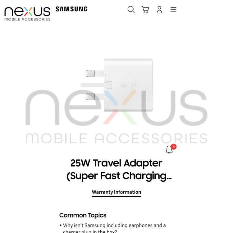 شارژر سامسونگ 25w PD ORG NFC